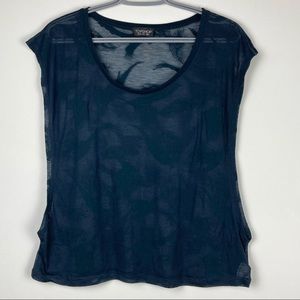 🌟3/$35🌟 Topshop Peacock Print Sheer Muscle Tank